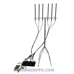 Anti-Drone UAV RC GPS Jammer 129-135W 6 bands up to 1500m